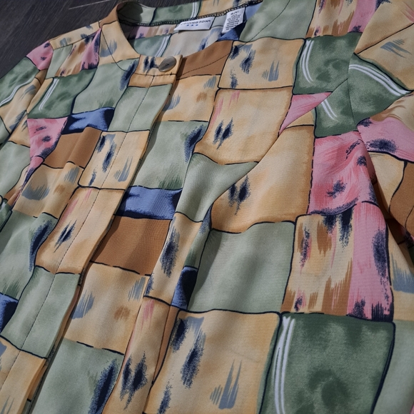 Vintage Covington Pastel Checkered Shirt - Picture 5 of 6